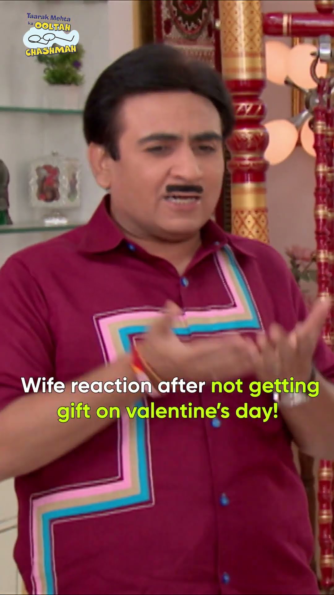 wife reaction after not getting gift!#tmkoc #relatable #comedy  #funny #valentinesday #funnyvideo