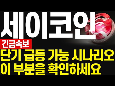   세이코인 상당히 긍정적인 흐름입니다