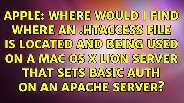 Where would I find where an .htaccess file is located and being used on a Mac OS X Lion server...