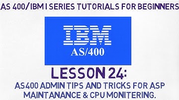 As-400 tutorial for Beginners | #24 | IBM i Series Admin tips & tricks for ASP/server maintenance.