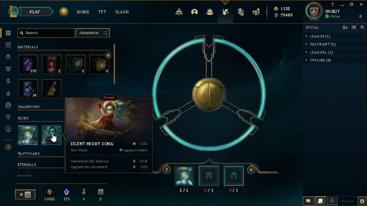 Rerolling 3 Random Champion Skin Shards In League Of Legends YouTube
