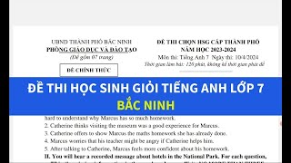 Đề thi học sinh giỏi tiếng anh lớp 7 2023-2024 - Sở Giáo Dục và Đào Tạo Bắc Ninh - Simple English Đề thi học sinh giỏi tiếng anh lớp 7 2023-2024 - Sở Giáo Dục và Đào Tạo Bắc Ninh - Simple English