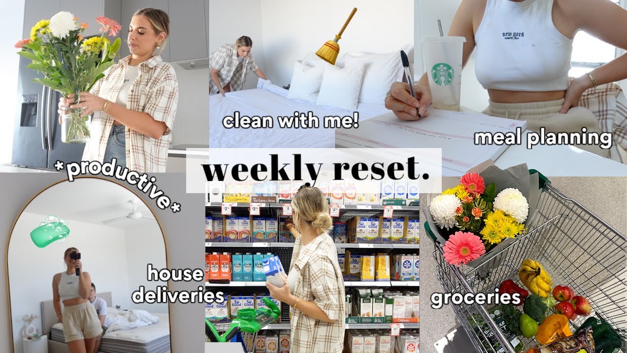MY RESET ROUTINE 🌱 Meal Planning, Grocery Haul + Clean With Me!