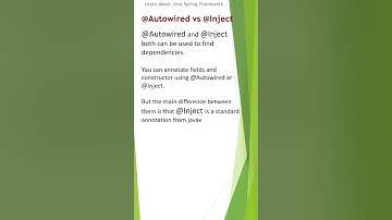 @Autowired vs @Inject #shorts #springboot3  #javainterviewquestions #spring #annotations