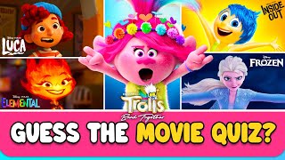Guess the movie quiz? | Trolls Band Together, Elemental, Inside Out, Frozen, Luca | Tiny World