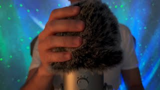 ASMR Slow Mic Scratching Massage, FLUFFY Mic Cover, Whispers, Rubbing, Sleep, Relaxation 1H🧠💤