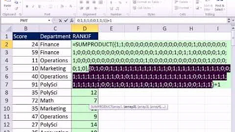 Excel Magic Trick 810: RANKIF Function RANK IF: Ranking With Conditions