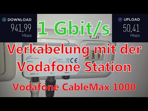 Vodafone Kabel Cable Max 1000 anschließen Verkabelung Gigabit Konfiguration