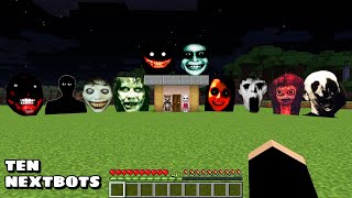TEN NEXTBOTS AND OBUNGA FRIENDS CHASED ME in Minecraft - Gameplay - Coffin Meme