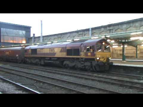 DB Schenker 66077 'Benjamin Gimbert GC' at Carlisle (19/06/09)