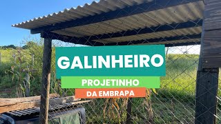 Começamos o nosso galinheiro baseado no projetinho da embrapa!