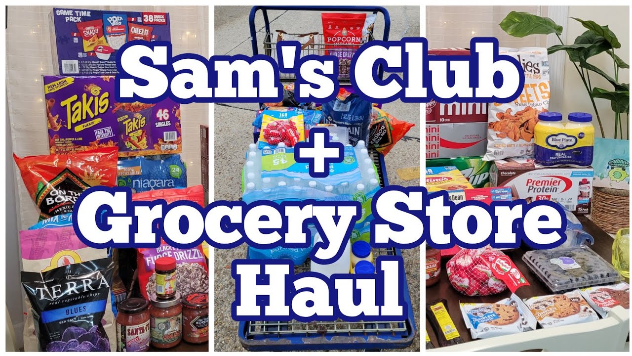Sam's Club & Grocery Store Haul/Stock Up Water, Protein, Snacks Stock