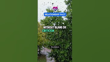 Relationship Fact | Conflict Resolution Sans Blame #shorts