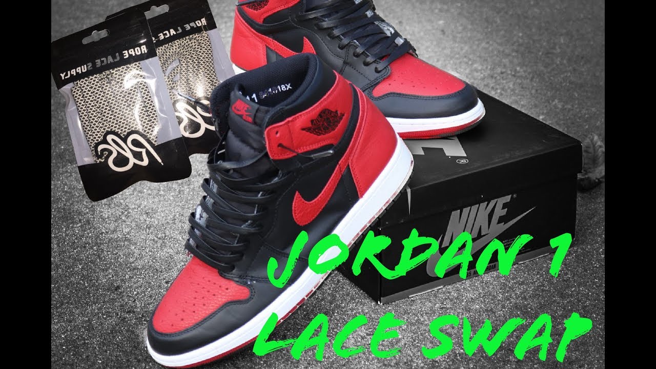 Lace Swap - Air Jordan 1 I Bred Banned 