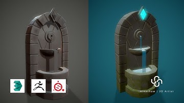 TIMELAPSE | Game Asset Stylized Fountain | 3dsMax/Zbrush/Painter