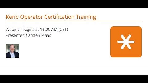Kerio Operator Certification Training