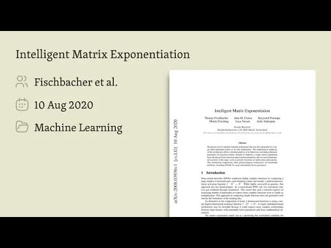 Intelligent Matrix Exponentiation - YouTube
