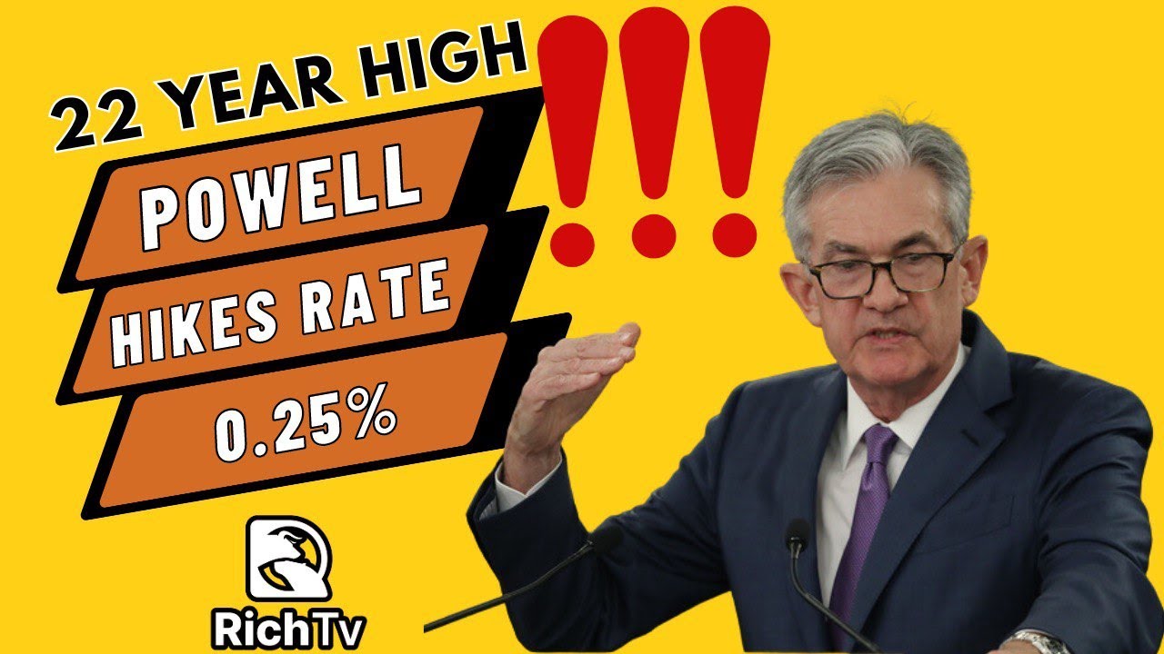 Fed hikes rates by a quarter of a percentage point to 22 year highs ...