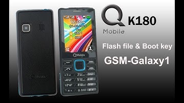 How to Flash Q Mobile K180 With Boot Key