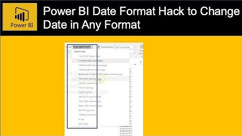 Power BI Date Format Hack to Change the Date in Any Format
