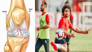 إصابة محمد محمود لاعب الاهلي بقطع في غضروف الركبة كفايه قوي لحد كده في مستشفى الاهلي