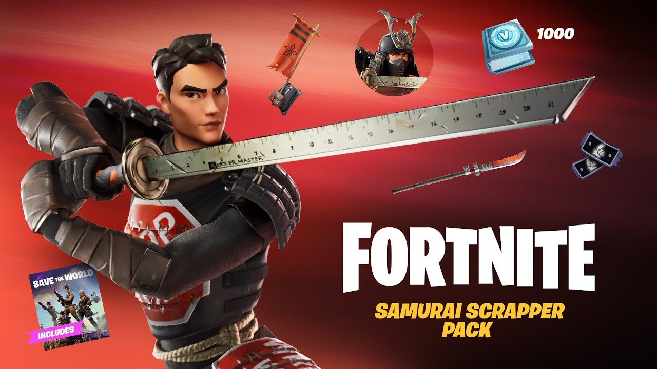 New Fortnite samurai scrapper skin gameplay