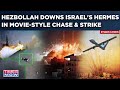 Watch hezbollah breathes fire hits israeli hermes drone in actionpacked  idf takes revenge