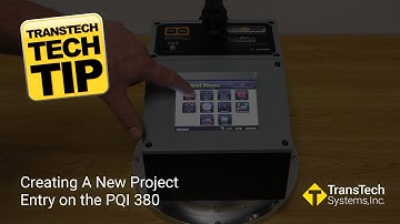 PQI 380 New Project Entry Tutorial