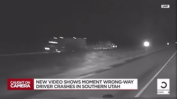 New video shows moment when wrong-way driver crashes into semi