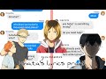 Haikyuu text- Hinata lyrics prank (ft. Kenma and atsumu)