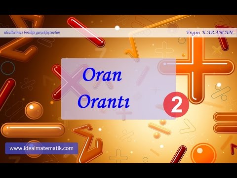 YGS Matematik: Oran - Orantı Video 2