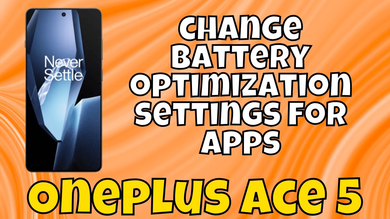 How to change battery optimization settings for apps on Oneplus Ace 5 ...