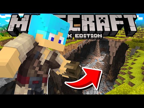 ACHEI UMA CAVERNA MISTERIOSA NO MINECRAFT DE WINDOWS 10 !!