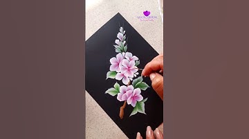 Cherry blossom onestroke painting