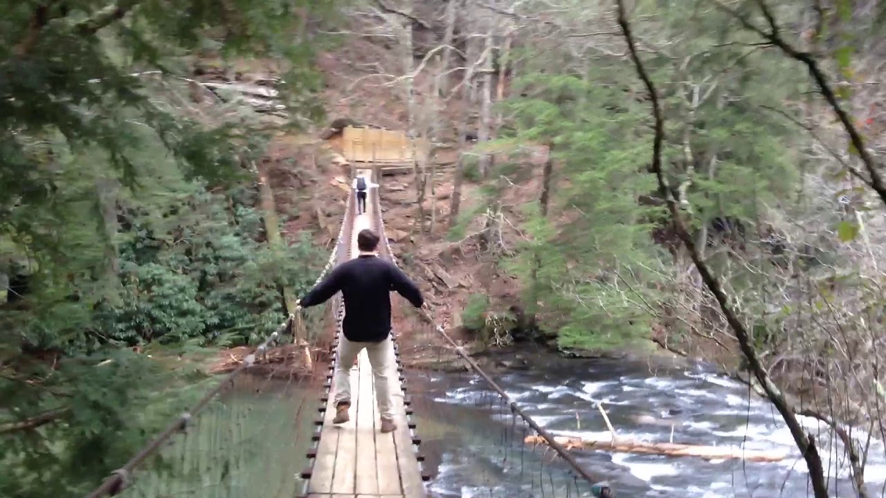 SUSPENSION BRIDGE FALL CREEK FALLS S.P. TENNESSEE YouTube