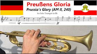 Preußens Gloria (Prussia's Glory, AM II, 240) – Bb Trumpet Cover with Sheet Music for Bb instruments