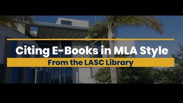 Citing E Books from Library Databases in MLA Style