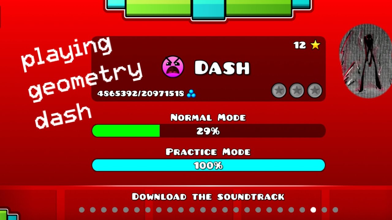Me play geometry dash - YouTube