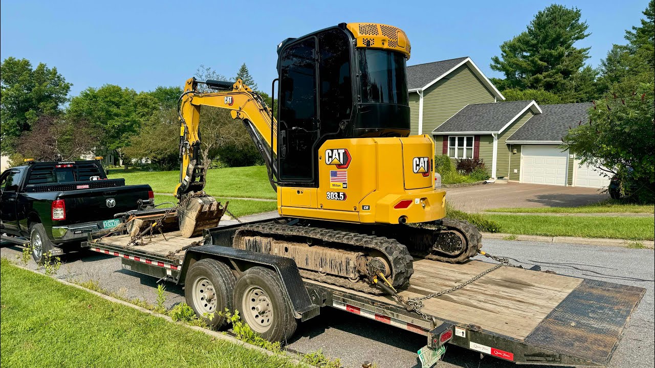 Can This New Next Gen Caterpillar 303.5 Mini Excavator Rip Out This Big Stump?