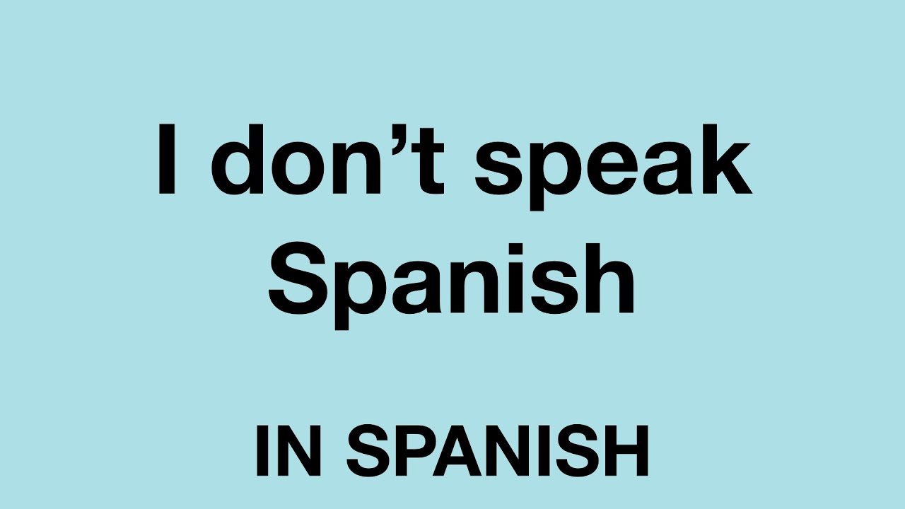 She speaks spanish