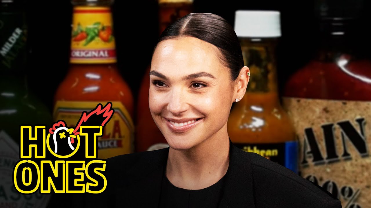 Gal Gadot Does a Spit Take While Eating Spicy Wings - Hot Ones