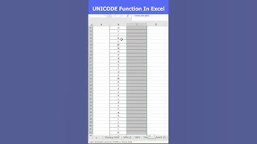 UNICODE Function In Excel #exceltutorial #excel #exceltips #shortsfeed #ytshorts #virulshorts