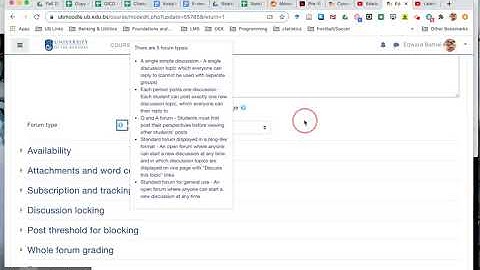 Moodle - Introduction to discussion forums