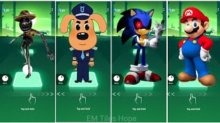 Zoonomaly Sheriff  Labrador  Sonic EXE  Super Mario Tiles Hop EDM RAS