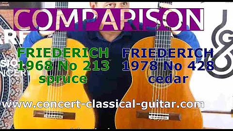 Comparison Daniel Friederich 1976 cedar versus 196...