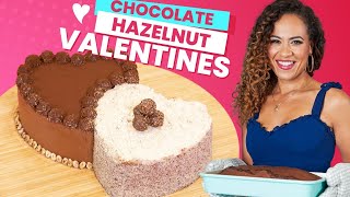 Chocolate Hazelnut Valentine's Day Hearts CAKE! !| How to Cake It With Yolanda Gampp by How To Cake It 56,949 views 2 months ago 12 minutes, 21 seconds