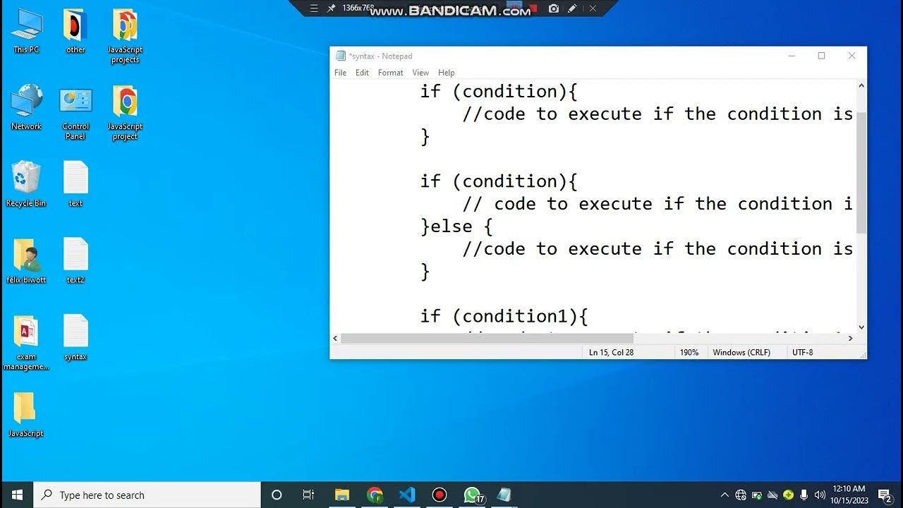 CONDITIONAL STATEMENTS IN JAVASCRIPT PART 1 - YouTube