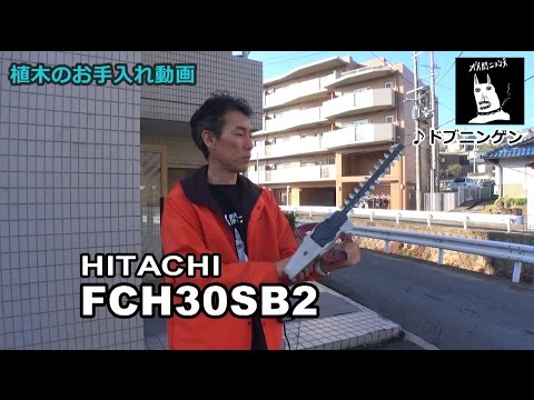 植木のお手入れ動画 HITACHI FCH30SB2 生垣バリカン その1 - YouTube