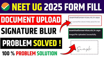 NEET UG 2025 Signature Upload Problem Solution 😍||NEET UG 2025 Blur Document Problem 100% Solution