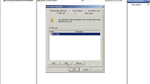 To configure IPSec Policy